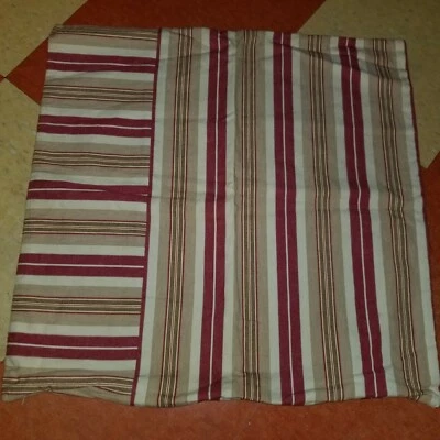 Pottery Barn "Red/Tan Striped" 24" Linen Pillow Cover - Image 1 of 4