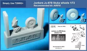 A.B.&K Models 1/72 JUNKERS Ju-87B STUKA WHEELS Set Aggiornamento Resina - Foto 1 di 1