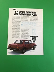 1980 VOLKSWAGEN JETTA VW VINTAGE ORIGINAL PRINT AD ADVERTISEMENT PRINTED - Picture 1 of 1