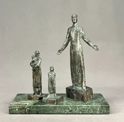 Escultura de bronce 11" P. Michael J McGivney Caballeros de Colón Stanley Bleifeld Foto 1 de 4