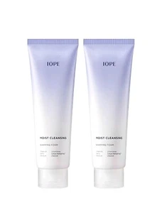 IOPE Moist Cleansing Whipping Foam 180ml X 2ea Hydrating Deep Cleanser K-Beauty - Picture 1 of 8