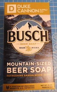 Duke Cannon Busch Beer Soap for Men Sandalwood Scent BIG 10oz Bar - Picture 1 of 4
