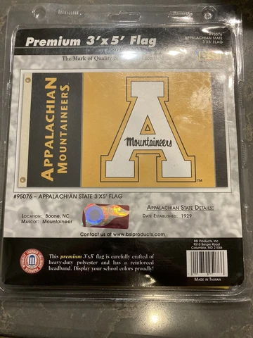 Appalachian State Mountaineers 3x5 3’ X 5’ flag unopened never used Cover