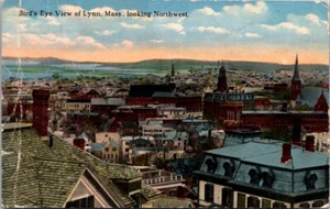 Postal de colección vista aérea Lynn Massachusetts MA c.1907-1915 O358 - Imagen 1 de 2