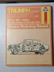 Triumph Toledo Dolomite 1300 Haynes Manual 1970 to 1978 1296cc 2 & 4 door - Picture 1 of 4