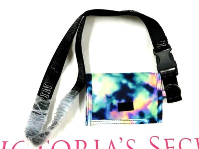 Victoria's Secret Pink Lanyard Bifold Wallet Mesh Tie Dye Watercolor NWT - Image 1 of 3