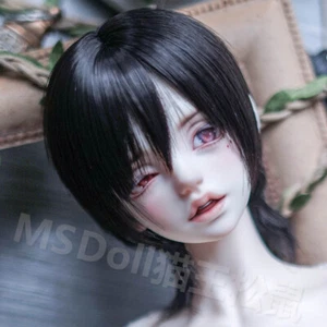 For 1/3 1/4 1/6 Uncle Man Boy BJD Doll MDD Wig Wolf Tail Hair Short Straight Wig - Picture 1 of 23