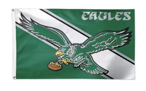 Philadelphia Eagles Large Flag 3 X 5 Foot Double Sided Throwback Logo Cover