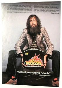 FLEETWOOD MAC / MICK FLEETWOOD / 1978 LUDWIG DRUM HEADS MAGAZINE PRINT AD + DVD - Picture 1 of 1