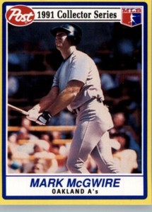 1991 Post - Cereal  #2 Mark McGwire