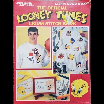 Vintage Leisure Arts #2723 Looney Tunes Cross Stitch Book ©1995 - Image 1 of 4