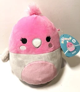 NWT Squishmallow 8" JAYLA The Cockatoo Bird Hot Pink Head Fuzzy Wings Gray NEW! - Picture 1 of 3
