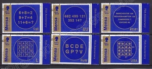 SG 2705-2710 ISLE OF MAN USED CTO STAMP SET 2021 MENSA 75TH ANNIVERSARY - Picture 1 of 1