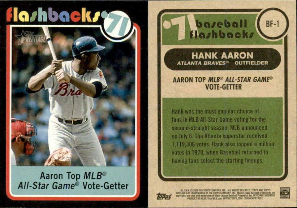 2020 Topps Heritage BASEBALL / NEWS Flashbacks You Pick AARON,BENCH,RYAN,+++ - Image 1 of 1