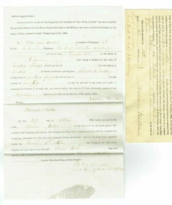 Declaración jurada de soldado de la Guerra Civil que permite que un representante vote en las elecciones de 1864 - Imagen 1 de 4