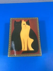 Caja de música clásica de gatos Robert & Caroline department 56 baratija joyería funciona - Imagen 1 de 12