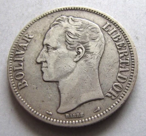 Venezuela KM24 5 Bolivars 1911 nicer than average. - Picture 1 of 2