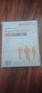 100 Pack 18 Mil PVC Binding Presentation Covers, Clear Report Covers for Binding - Picture 1 of 1