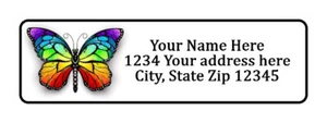 800 etiquetas de dirección de devolución personalizadas de mariposa de 1/2 pulgada por 1 3/4 pulgada - Imagen 1 de 1
