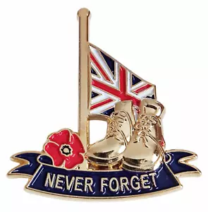 2024 Poppies Enamel Pin Badge Brooch Remembrance Veterans Memorial Never Forget - Picture 1 of 4