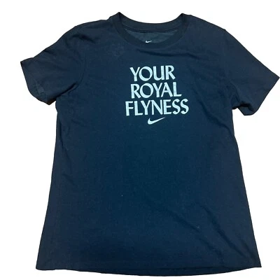 Nike Dri Fit Screen Size Medium Tshirt “Your Royal Flyness”Black And Silver - Изображение 1 из 4