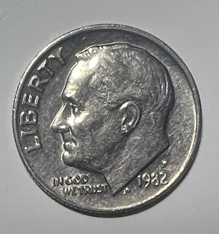 1982 P Roosevelt Dime FB/Torch Lines Cover
