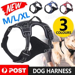 No-pull Dog Harness Pet Puppy Large Dog Vest Adjustable Padded Handle M-XL AU - Picture 1 of 11