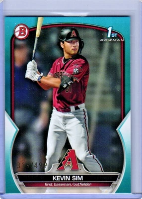 2023 Bowman Draft #BD-16 Kevin Sim Sky Blue #/499 - Image 1 of 2