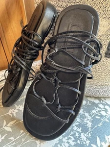 Topshop Chunky Ankle Tie Gladiator Sandals 5 - Picture 1 of 4