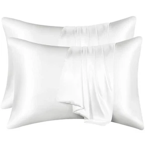 Silk Pillow Cases 2 Pack, 100% Pure Mulberry Silk Pillowcase for Hair and Ski... - Picture 1 of 6