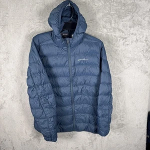 Eddie Bauer Jacke Herren Medium Kapuze Daunen isoliert Puffer leichter Mantel - Bild 1 von 13