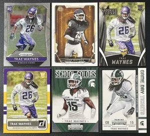 6 Card Football Lot Trae Waynes Vikings / Michigan St. Rookie RC Prizm & More - Picture 1 of 6
