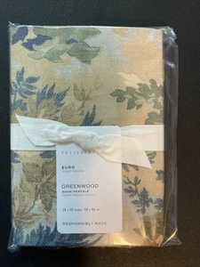 Pottery Barn GREENWOOD Euro Sham 26”x  26” NWT - Picture 1 of 4