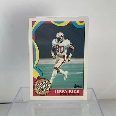 1989 Topps Jerry Rice #5 taco de 1000 jardas, estado perfeito - Imagem 1 de 2
