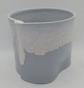 Wilcoxson Brooklyn Ceramics Pottery Light Blue Drip Glazed Vase 3 1/4" x 3 1/2" - Picture 1 of 7