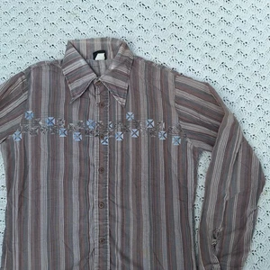 Vtg JC Penney Mens Towncraft Button Up Pattern Long Sleeve Shirt - Large - Picture 1 of 10
