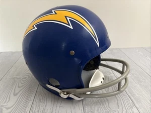 VTG San Diego LA CHARGERS HNFL RAWLINGS Blue Helmet USA LARGE Chin Strap BOLTS - Picture 1 of 14