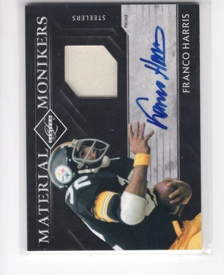 2011 Limited Material Monikers Franco Harris Game Used Jersey Auto #d 10/10 - Image 1 of 2