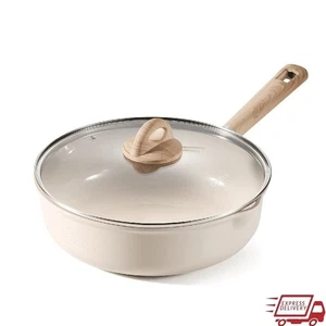 Healthy Nonstick Jumbo Cooker Saute Pan Induction Compatible W/ Lid 11 Inch New - Picture 1 of 6