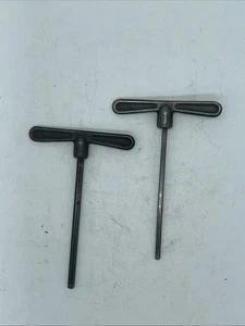 Lot (2) Vintage Allen Cast T Handle Wrenches 3/16” (.1875) and 1/4” (.250) Nice! - Picture 1 of 3