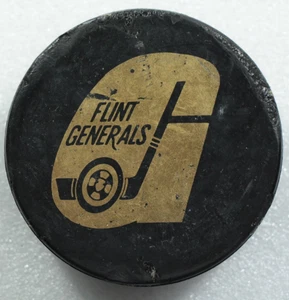 Vintage 70s Flint Generals Hockey Puck IHL Minor League Michigan Viceroy - Bild 1 von 4
