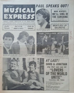 New Musical Express June 24th 1966, Mamas & Papas, Cliff Richard, Lulu, Beatles - Imagen 1 de 1