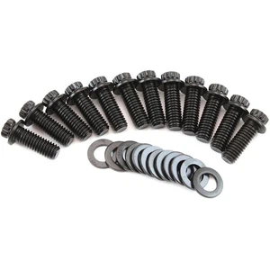 Aeroflow AF37-1201 Black Intake Manifold Bolt Set for Chev Small Block x12 - Picture 1 of 3