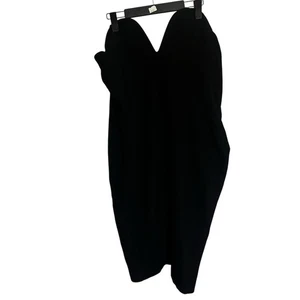 Veronica Beard Damen trägerloses schwarzes knielanges Kleid Größe 16 - Bild 1 von 8