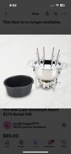 All-Clad Oval Fondue Pot with Cast Aluminum Insert #59926. $270 Retail NIB - Picture 1 of 4