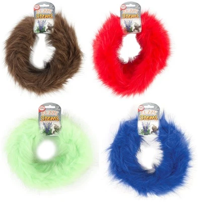 Jumbo Fuzzy Craft Stems 9 Feet, Brown/Red/Parrot Green/Royal Blue - Image 1 of 4
