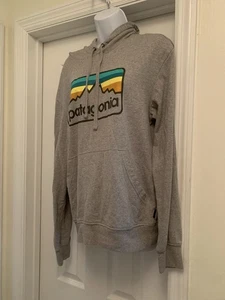 Patagonia m line logo badge lightweight hoodie Sz S - Picture 1 of 4
