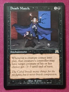 Magic The Gathering ONSLAUGHT DEATH MATCH black card MTG - Picture 1 of 2