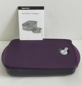 Nuovo Vent N Serve Microonde Sicuro Congelatore Frigorifero Cassaforte 6 Tazze Grande Viola Poco Profondo - Foto 1 di 5