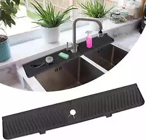 Kitchen Sink Splash Guard, 30" Sink Splash Guard, Faucet Mat, Longer Silicone - Picture 1 of 1